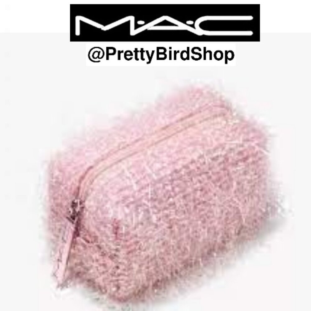 MAC clutch pink shimmer makeup cosmetic case bag NEW small Limited Edition